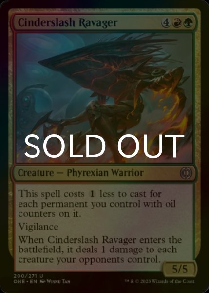 Photo1: [FOIL] Cinderslash Ravager 【ENG】 [ONE-Multi-U] (1)