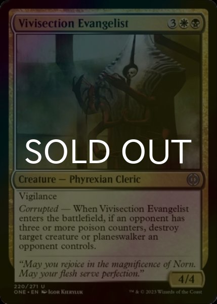 Photo1: [FOIL] Vivisection Evangelist 【ENG】 [ONE-Multi-U] (1)