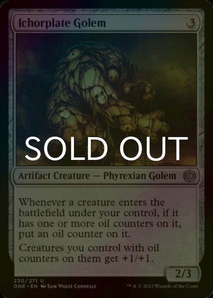 Photo1: [FOIL] Ichorplate Golem 【ENG】 [ONE-Artifact-U] (1)