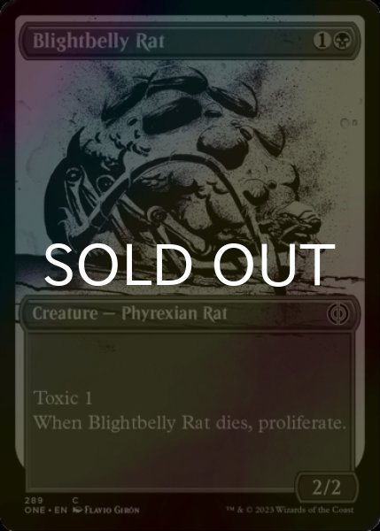 Photo1: [FOIL] Blightbelly Rat No.289 (Borderless) 【ENG】 [ONE-Black-C] (1)