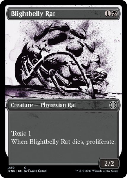 Photo1: Blightbelly Rat (Borderless) 【ENG】 [ONE-Black-C] (1)