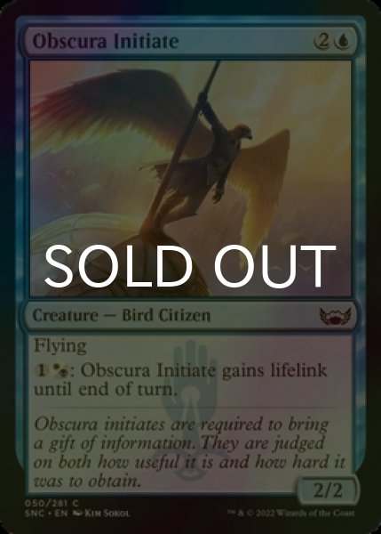 Photo1: [FOIL] Obscura Initiate 【ENG】 [SNC-Blue-C] (1)