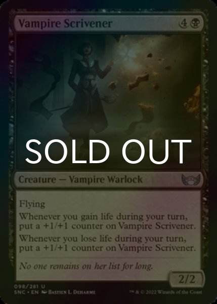 Photo1: [FOIL] Vampire Scrivener 【ENG】 [SNC-Black-U] (1)