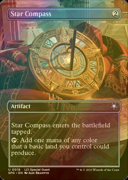 Photo1: [FOIL] Star Compass (Borderless) 【ENG】 [SPG-Artifact-U] (1)