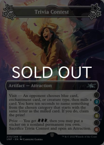 Photo1: Trivia Contest ●(2)●(4)●(6) 【ENG】 [UNF-Artifact-U] (1)