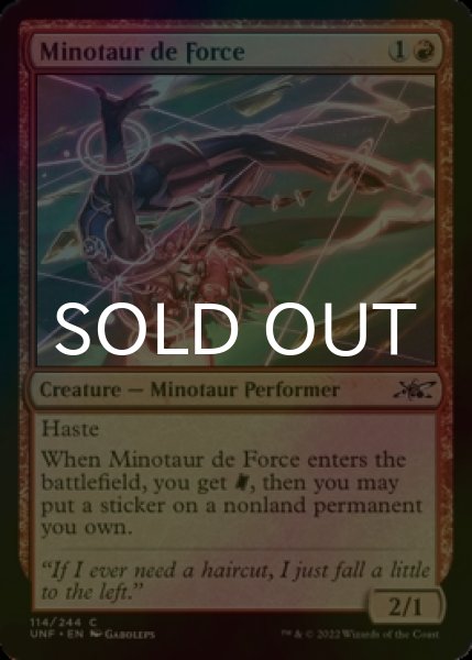 Photo1: [FOIL] Minotaur de Force 【ENG】 [UNF-Red-C] (1)