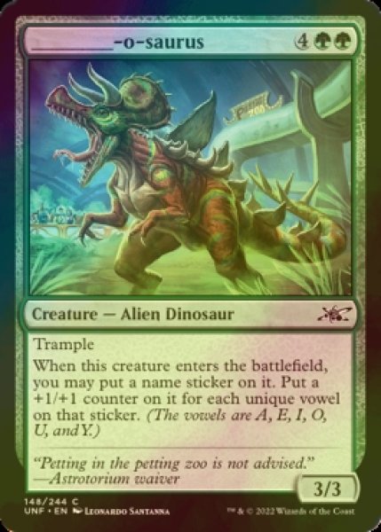 Photo1: [FOIL] ________-o-saurus 【ENG】 [UNF-Green-C] (1)