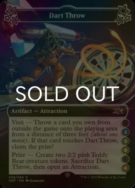 Photo1: [FOIL] Dart Throw ●(2)(3)(4)●(6) 【ENG】 [UNF-Artifact-C] (1)